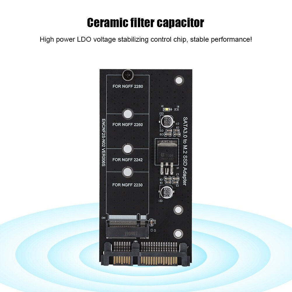 Card adaptor M.2 NGFF la SATA 22PIN, suport SSD SATA, dimensiuni