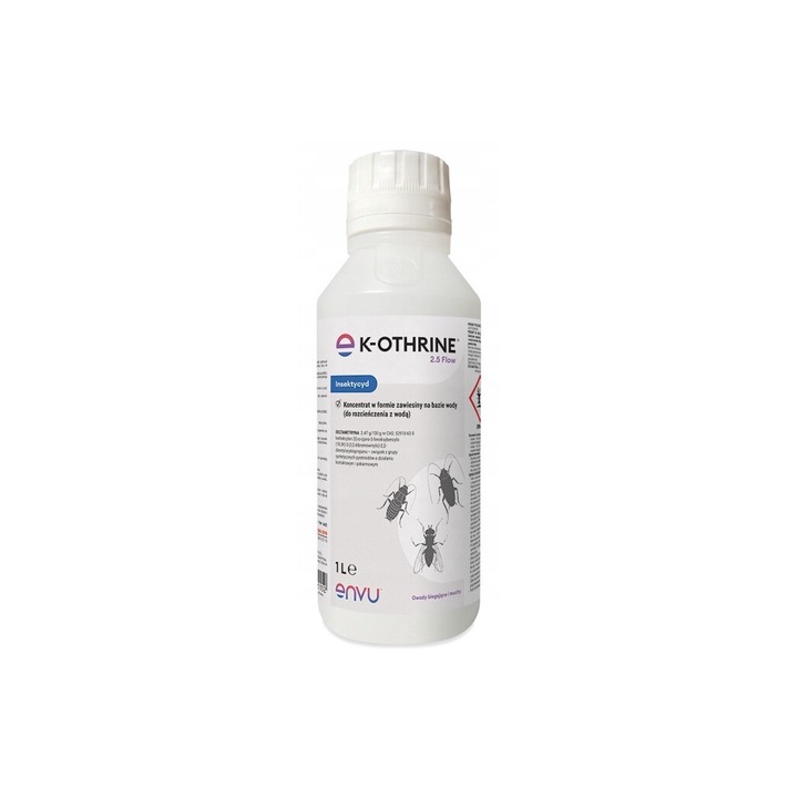 Insecticid Envu K-Othrine 2.5 Flow 1L, deltametrina, pentru combaterea insectelor, utilizare profesionala
