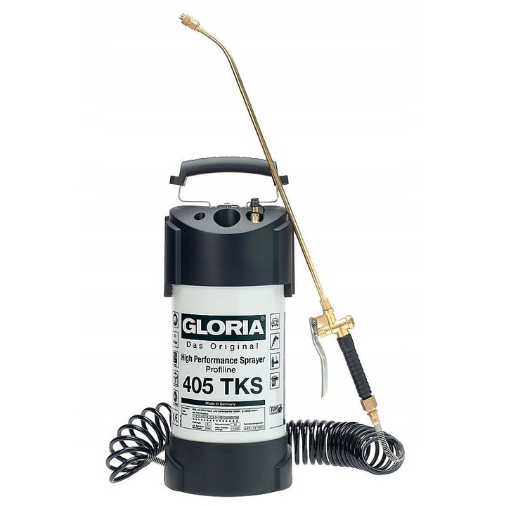 Pulverizator GLORIA 405 TKS, 5L, 6 bar, 53cm, rezistent la ulei