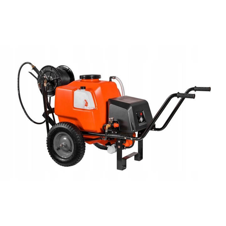 Пръскачка за колички Stocker, 80L, захранвана с батерия, оранжева