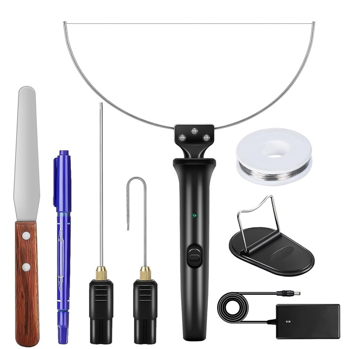 Dispozitiv de taiat spuma 3 in 1, pix de taiat polistiren, set de instrumente pentru masina de taiat electric, WALALLA, 100-240 V, 18 W, buton de siguranta pornit / oprit, incalzire rapida cu adaptor transformator electronic