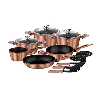 Set oale marmorate Copper Metalic Line 15 piese Berlinger Haus BH 1224 Set oale marmorate Copper Metalic Line 15 piese Berlinger Haus BH 1224