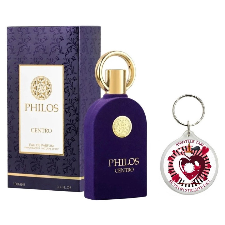 Set Apa de parfum Philos Centro Femei Maison Alhambra 100 Ml cu Breloc "Esentele tari se tin in sticlute mici"