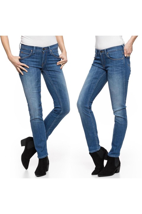 Blugi Dama, Lee, Jade, W24-L31, Bumbac, Fermoar, Lungi, Talie Medie, 5 Bunzuare, High-Quality, Albastru