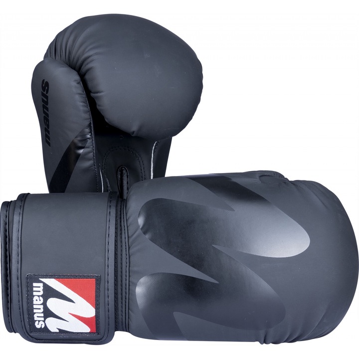 Manus Mănuși de box, 14 oz, Negru, Piele naturală