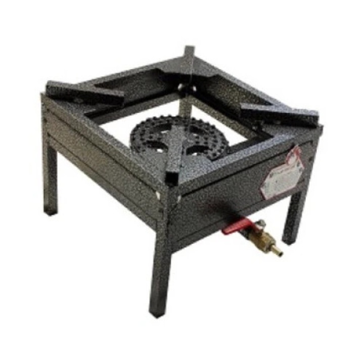 Pirostrie cu Patru Picioare, Patrata, cu 1 Arzator din Fonta