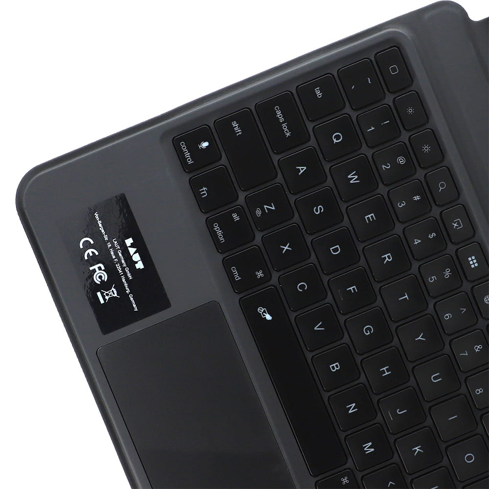 Husa cu tastatura Bluetooth detasabila pentru iPad Pro 11" 2024, Laut, protectie 360, suport ergonomic, negru