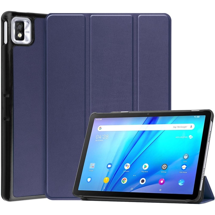 Tablet tok, Bizon Case Tab Croc, TCL Tab 10s 9080G (2021), Tengerészkék