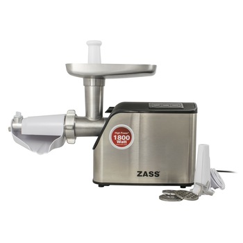 Masina de tocat Zass ZMG 07, 1800W, cutit otel inoxidabil, acesoriu de rosii inclus Masina de tocat Zass ZMG 07, 1800W, cutit otel inoxidabil, acesoriu de rosii inclus