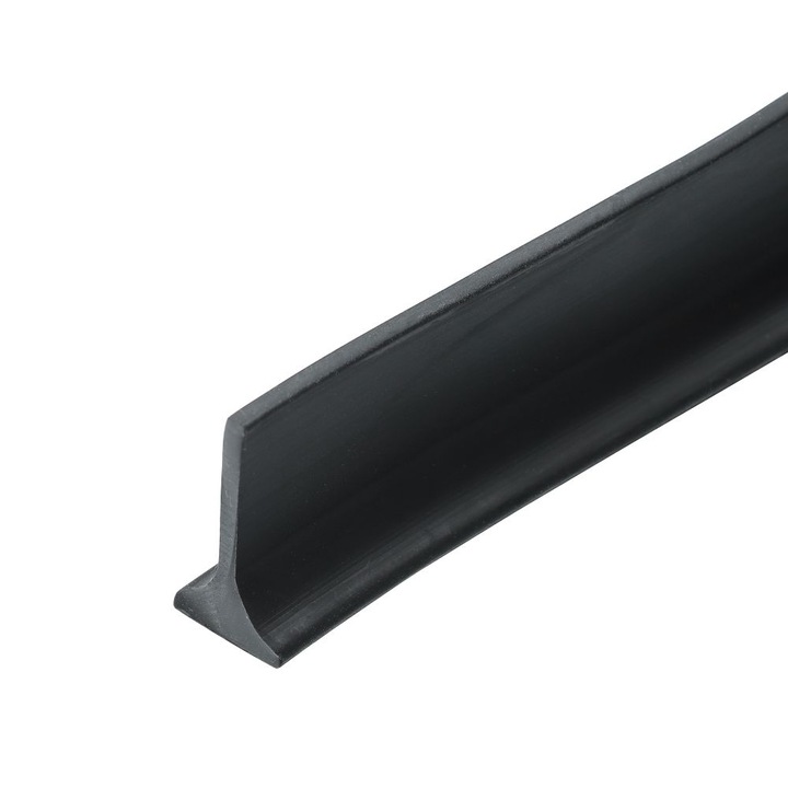 Prag de dus autoadeziv, eSimplu®, flexibil, pentru cabina de dus, rezistent la mucegai, impermeabil, negru, 3 m