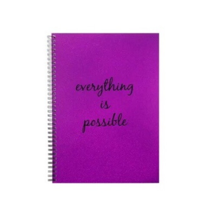 A4-es matematikai jegyzetfüzet lila borítója 3 témával és spirállal - 96F