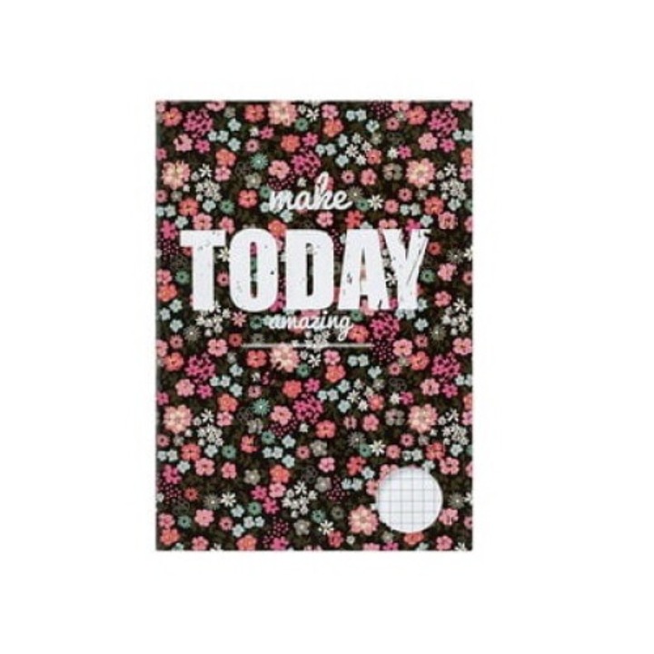 A5-ös matematikai jegyzetfüzet virágos borítója - 100F