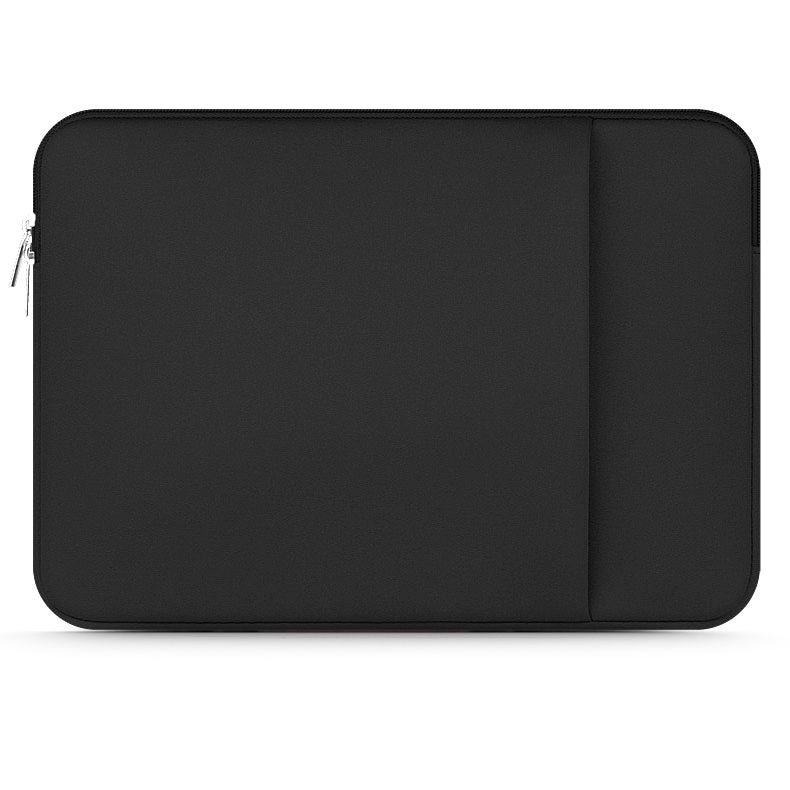 Geantă laptop Tokgalaxis neagră de 14", cu buzunare, neopren, 380x365x30mm