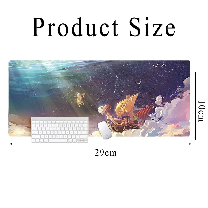 Mousepad Anime Zeaicos 90x40cm din cauciuc natural, impermeabil, antiderapant