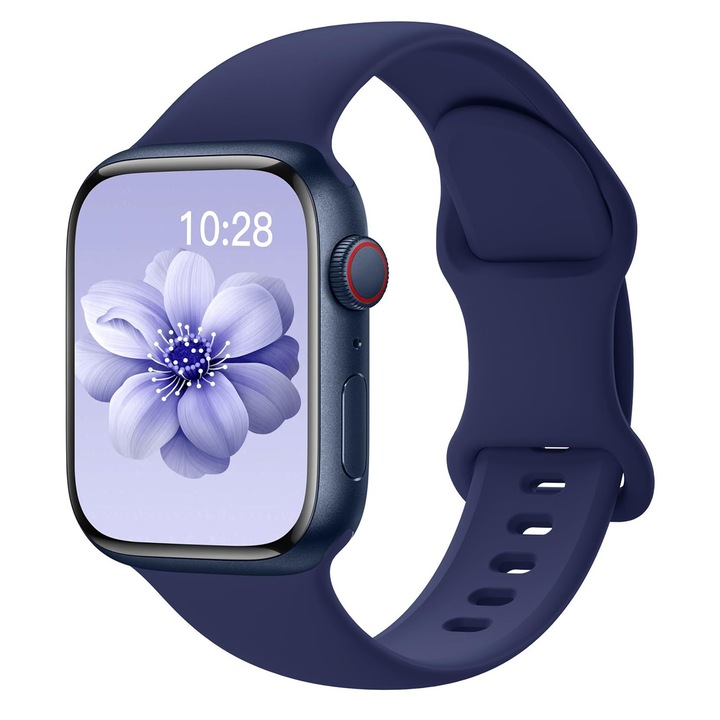 Apple Watch Sport Band, съвместима с жени, мъже, 38 мм/40 мм/41 мм/42 мм (Series 10), мека силиконова водоустойчива каишка за iWatch Apple Watch Series 10 9 Ultra 8 7 6 5 4 3 2 1 SE