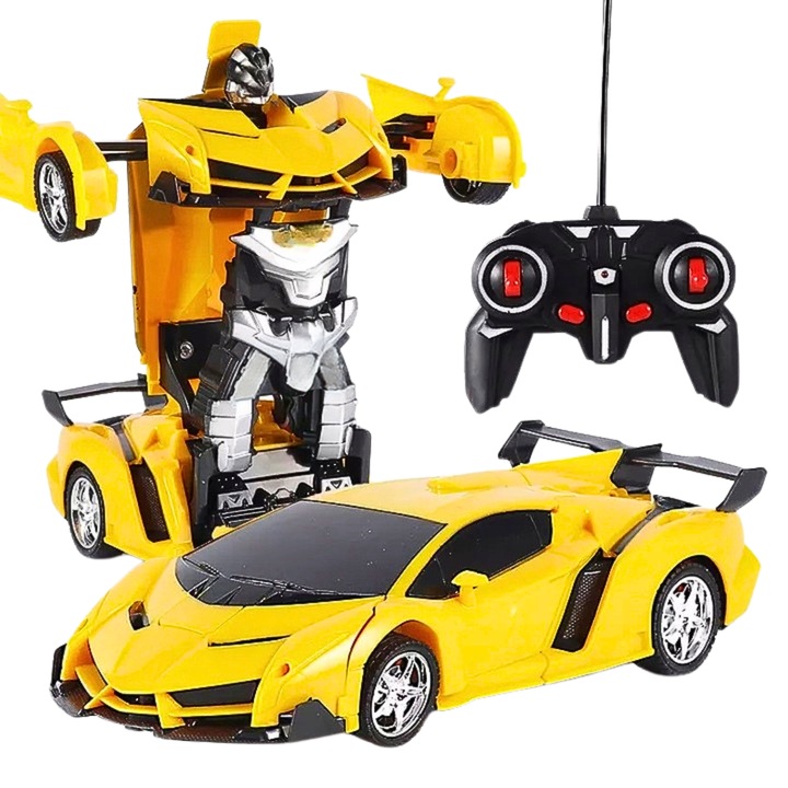 Távirányítós autó – Sárga Autobot Robot