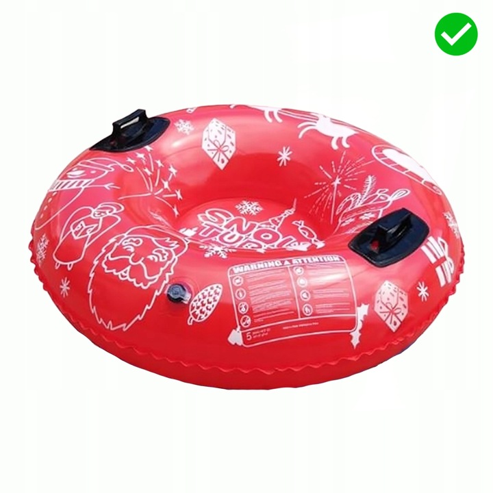 Felfújható hósikló szánkó hópelyhek piros snowtubing