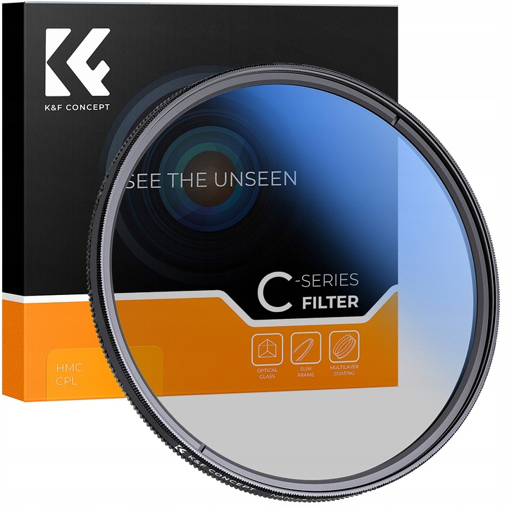 Filtru polarizator circular, K&f concept, Classic hmc cpl, 67 mm, Sticla optica japoneza, Acoperire hmc de 18 straturi, Rama subtire de 5 mm, Husa de protectie inclusa