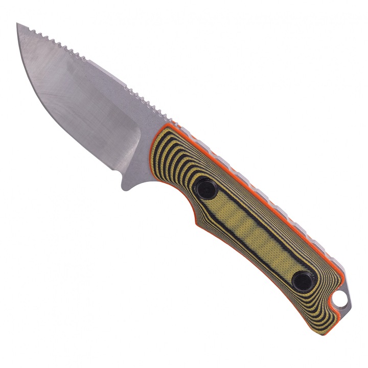 Cutit KDX02, Camping & Drumetie, Otel Inoxidabil 420, Maner Micarta, Teaca Kydex, 16 cm