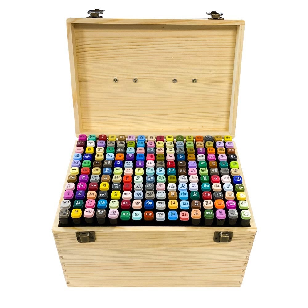 Set de markere pe baza de alcool, Timeless Tools, 176 bucati, cu