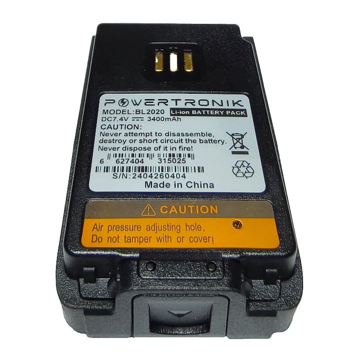Acumulator Powertronik statie radio HYTERA BL2020 3400mAh PD505 PD688 PD660 PD606 PD562 BL2010 pd560 BL1504 UL913 PD562 PD502 PD682G