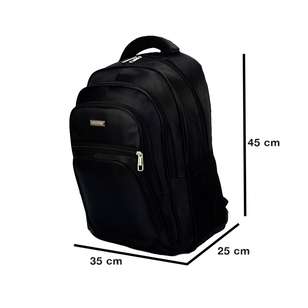Rucsac Dollcini pentru laptop „17”, 25L, cu maner intarit si compartiment ingrosat pentru laptop, Negru