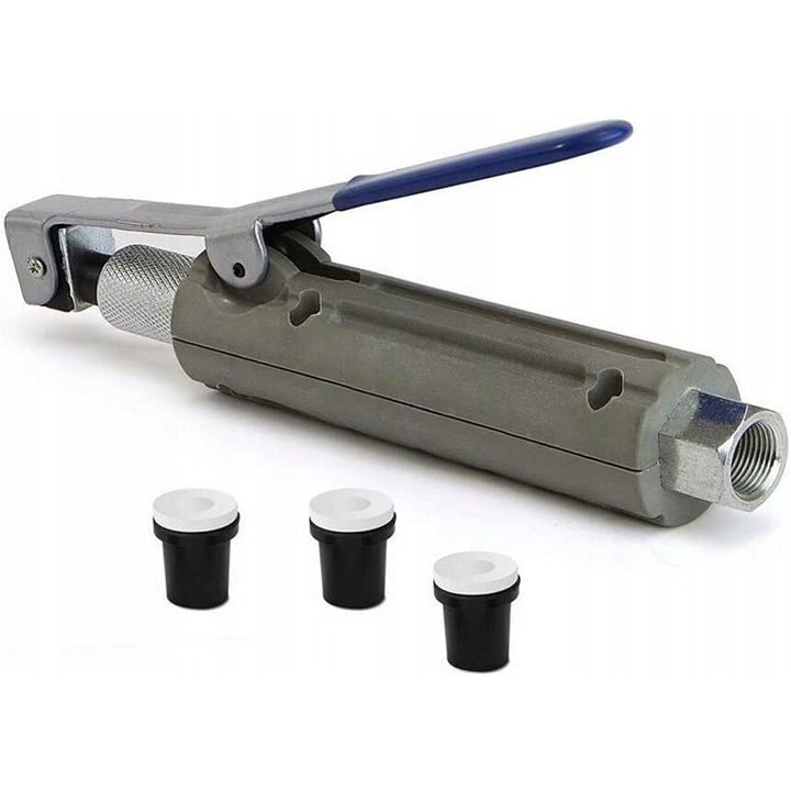 Pistol sablare cu 4 duze, pistol pentru sablat tip sifon, aparat curatare rugina vopsea metal, unealta pneumatica service auto