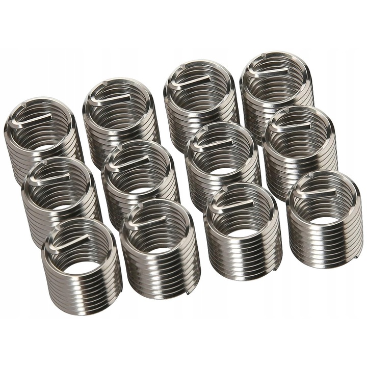 Arcuri de reparare a filetelor, Luxtom, Helicoil, M12 x 1, 75, Set, 20 bucati, Universal, Inaltime 10 mm, Lungime 12 mm