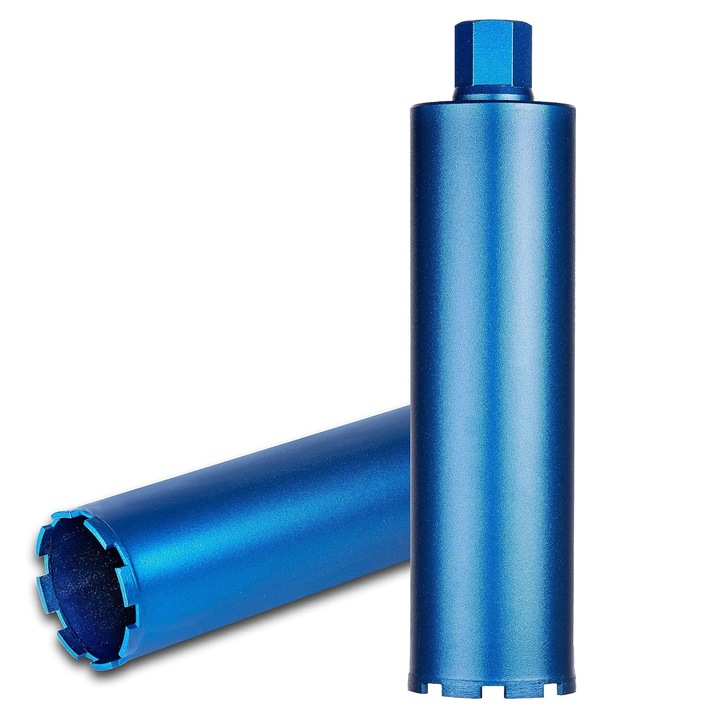 Burghiu diamantat cu coroana, Elmax, 42 mm, 450 mm, 1-1/4 inch, Pentru burghiu, Pentru beton, Piatra, Gresie, Asfalt, 5 segmente diamantate, Constructie durabila