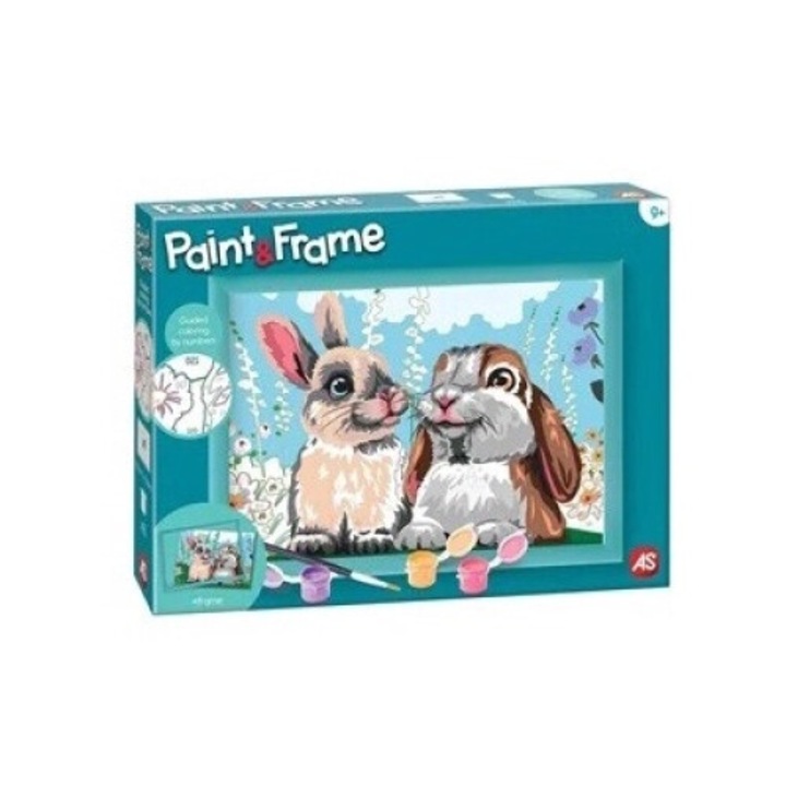 Комплект за оцветяване по номера Paint & Frame Cute Bunnies - AS
