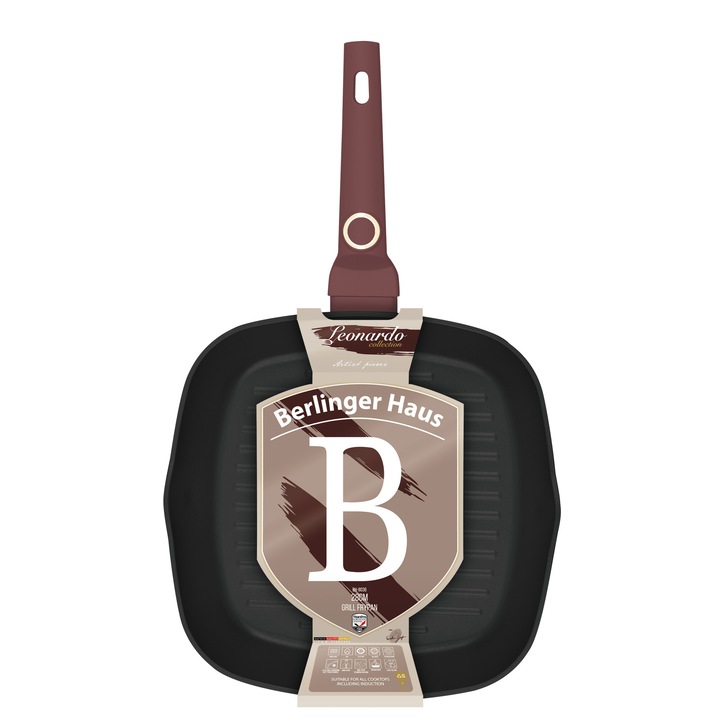 Tigaie grill LEONARDO, Berlinger Haus, 28cm