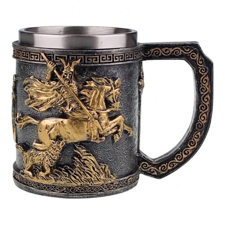 Cana din rasina cu metal in interior cu calararet