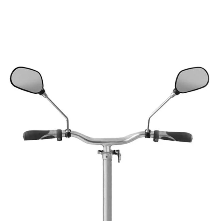 Set oglinzi pentru bicicleta cu banda reflectorizanta, montare usoara, negru