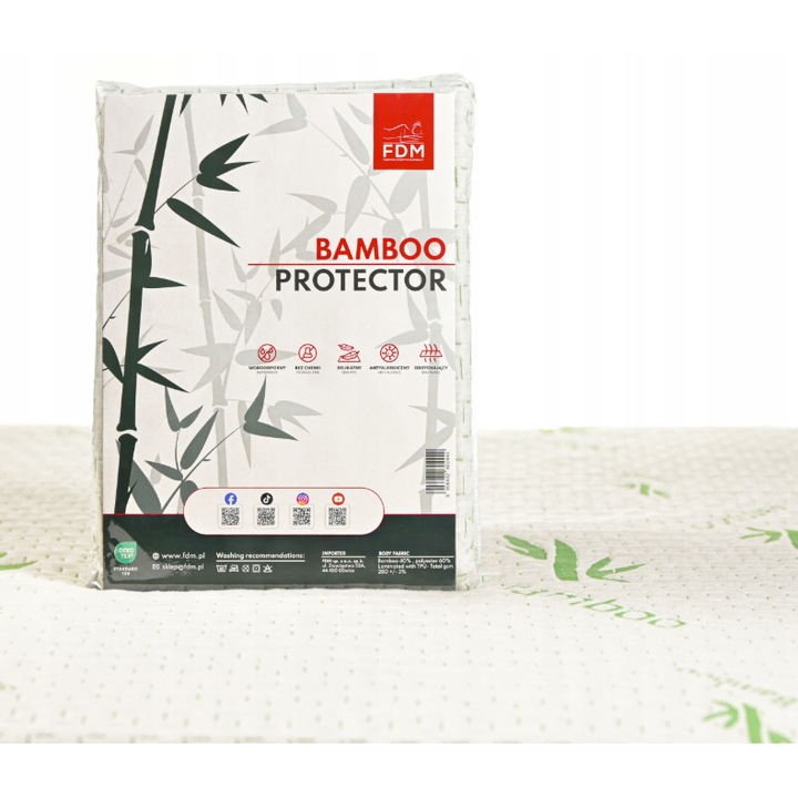 Matracvédő, SPIJZDROWO, Bambusz, 60x120 cm, vízálló