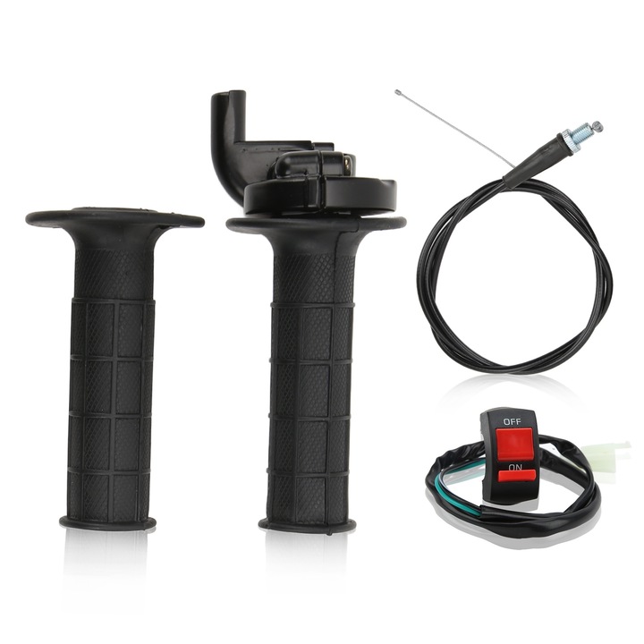 Kit maneta acceleratie mini bike, Fokelyi, pentru 50cc 90cc 110cc 125cc, negru
