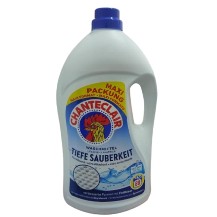 Detergent lichid Chanteclair curatare profunda, 3600 ml, 80 spalari