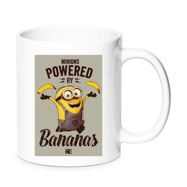Cana ceramica Minions, 330ml, design colorat, rezistenta, pentru cafea si ceai