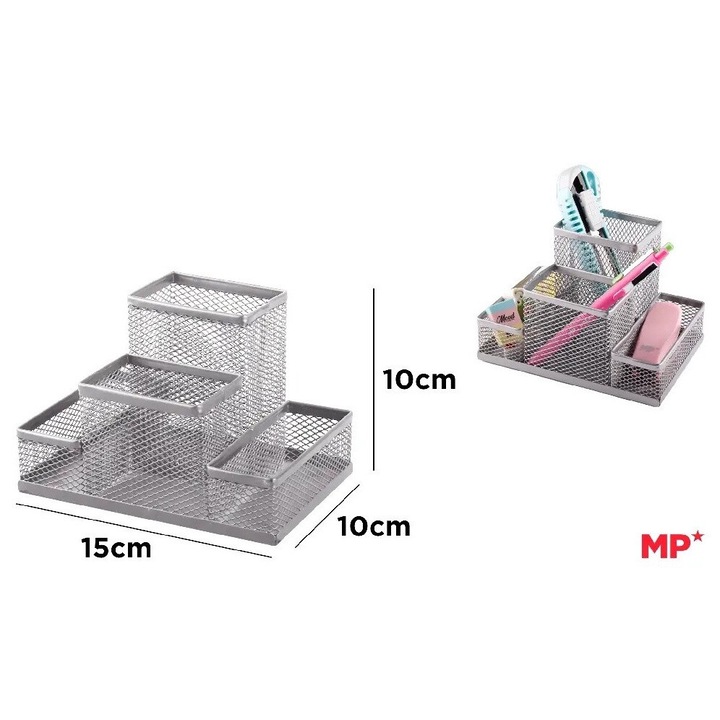Suport instrumente de scris Mesh argintiu PA903PL