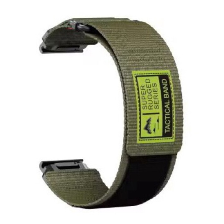 Текстилна каишка Smart Pulse за смарт часовник Garmin Fenix E 7X Pro 6X 5X 8X 8X Plus Tactix 7 AMOLED Epix Pro Enduro 2, 26mm, Зелана