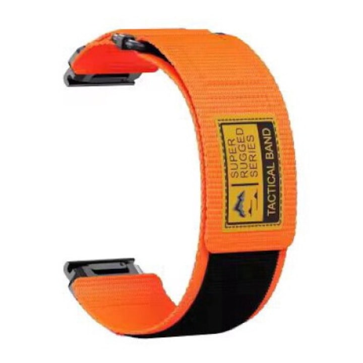 Текстилна каишка Smart Pulse за смарт часовник Garmin Fenix E 7X Pro 6X 5X 8X 8X Plus Tactix 7 AMOLED Epix Pro Enduro 2, 26mm, Оранжева