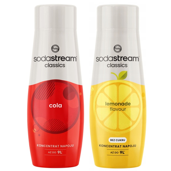 Set de 2 siropuri SodaStream Cola + Lemonade 440ml
