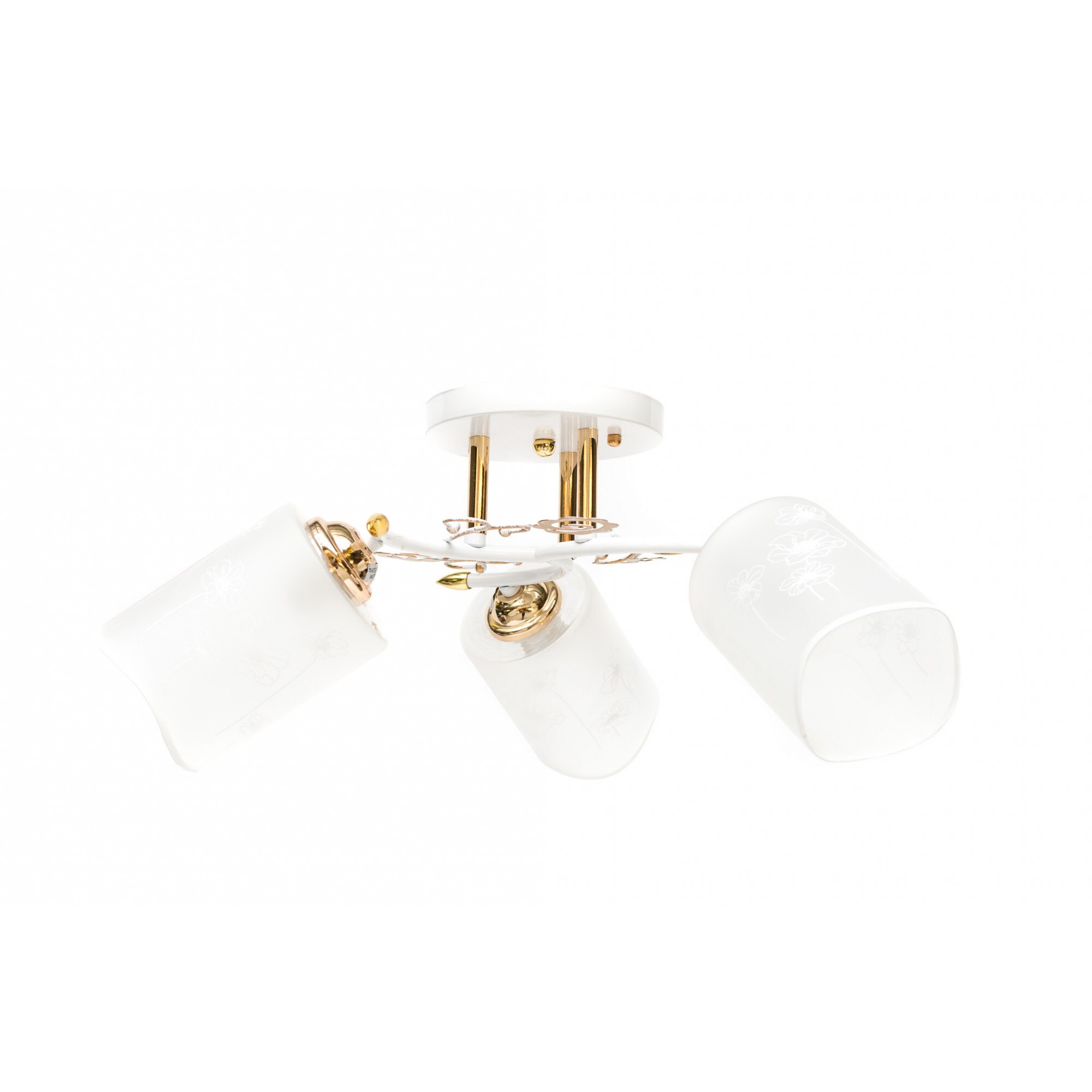 Lustra Poppy 3XE27,alb+auriu