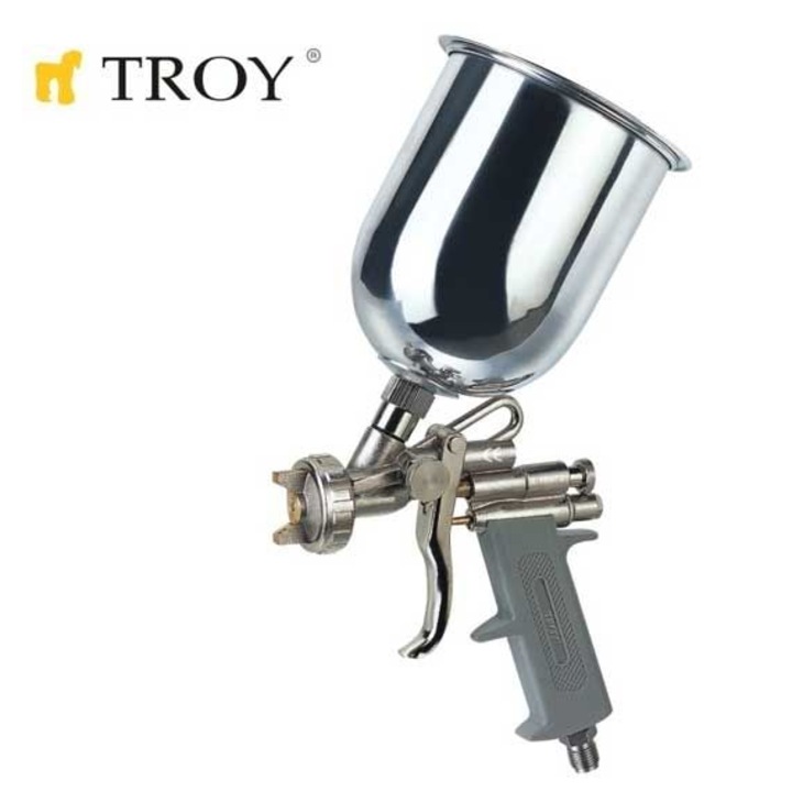 Pistol de vopsit cu aer comprimat Troy 18670, 600 ml, Ø1.5 mm