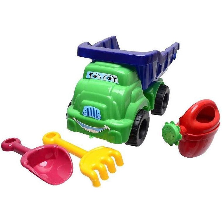 Set de nisip Doloni cu basculanta, verde cu mov