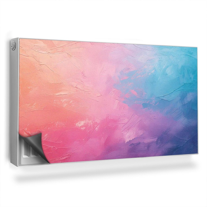 Capac decorativ pentru calorifer, Wallfluent, Tranzitii de pictura, Roz, 110 x 60 cm, 010220260020000282368