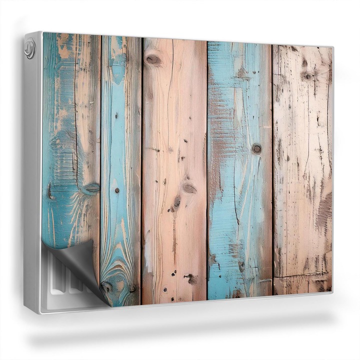 Capac decorativ pentru calorifer, Wallfluent, Placi pastelate, Bej turcoaz, 80 x 60 cm, 010220260030000282229