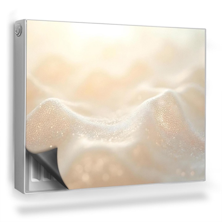 Capac decorativ pentru calorifer, Wallfluent, Vegetatie de iarna, Crem, 80 x 60 cm, 010220260030000282474