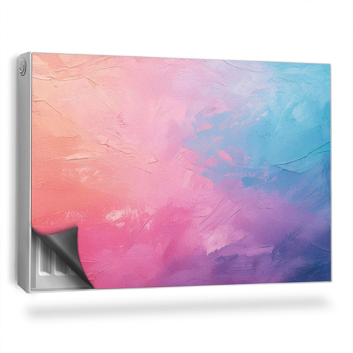 Capac decorativ pentru calorifer, Wallfluent, Tranzitii de pictura, Roz, 90 x 60 cm, 010220260040000282368
