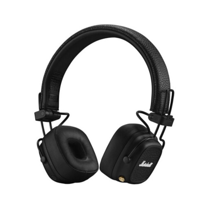 Marshall Major V vezeték nélküli fejhallgató, On ear, Bluetooth, 100 órás autonómia, fekete