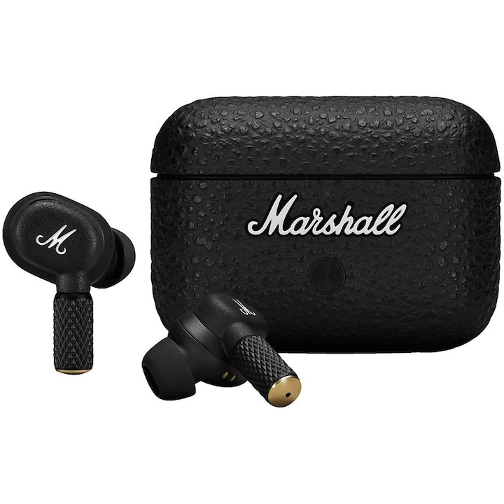 Marshall MOTIF II ANC fülhallgató, True Wireless, Bluetooth, 30 óra üzemidő, fekete, fekete